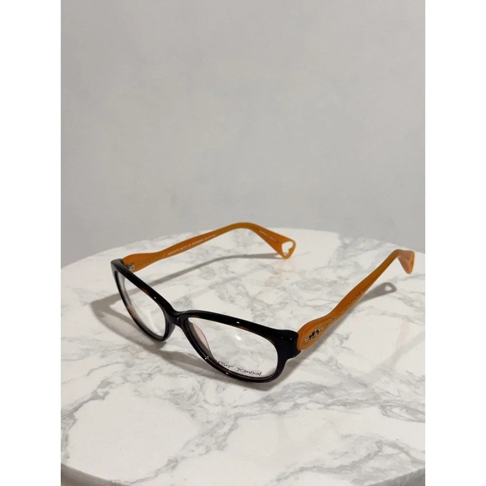 Betsey Johnson Nefertiti BJ0131 Eyeglass Frames Espresso Orange